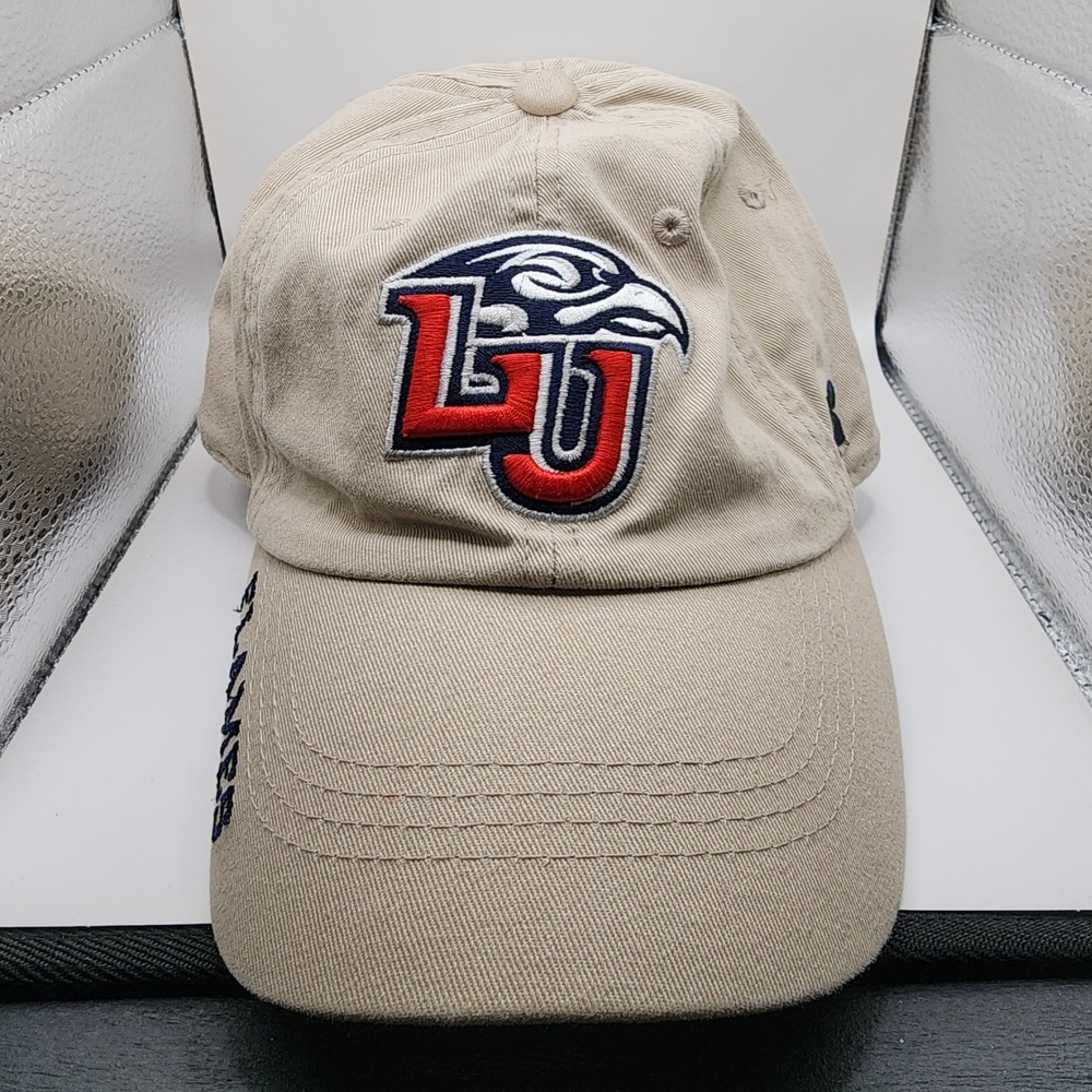 Liberty University Flames Russell Athletic Hat Mens OSFM Khaki LU Eagle Logo Cap